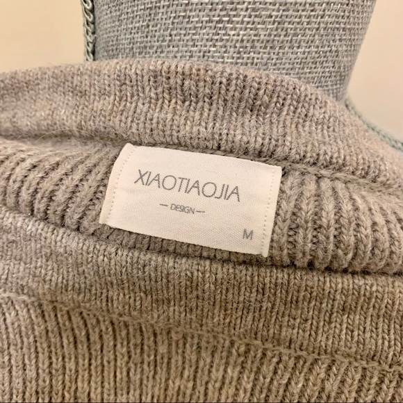 Oversized womens sweater [size medium, rabbit hair blend, neutral, winter, wool] - Picture 3 of 6